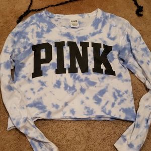 Tie dyed cropped top from Pink